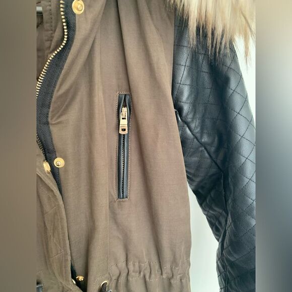 ONLY New Demi Contrast Mid Length Parka - Picture 3 of 7